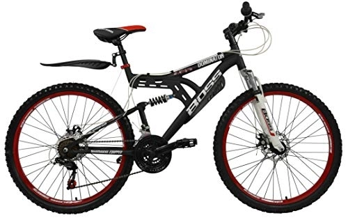 Bicicletas de montaña : BOSS B3260109 Dominator, Hombre, Negro / Plata, 26" / 66 cm