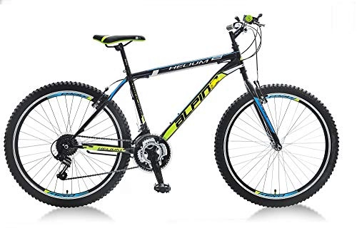 Bicicletas de montaña : breluxx Helium Sport XL - Bicicleta de montaña (26", 18 velocidades, Shimano), Color Negro