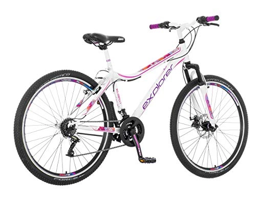 Bicicletas de montaña : breluxx Venera Sport Tea 2019 - Bicicleta de montaña para Mujer, 26 Pulgadas, 21 velocidades, Freno de Disco, suspensin Frontal, Incluye Guardabarros y reflectores