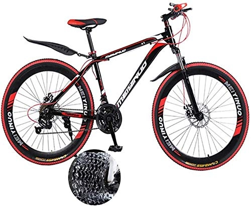 Bicicletas de montaña : BUK Bicicleta de Montaña MTB, Bicicleta de Trekking Cruzada Bicicleta de Amortiguador de 26 Pulgadas Bicicleta Antideslizante de 21 / 24 / 27 Cuadro de Aluminio ultraligero-21velocidad_26 Pulgadas