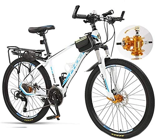 Bicicletas de montaña : BUK Bicicleta Montaña Adulto, Bicicleta de Trekking Cruzada Bicicleta de Doble Freno Bicicleta amortiguadora Bicicleta Todoterreno de 26 Pulgadas Velocidad variable-27 velocidades_Blanco