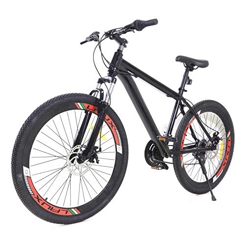 Bicicletas de montaña : C-Juzarl Bicicleta de montaña de 26 pulgadas para niños con 21 velocidades con freno de disco y horquilla de suspensión, regalo para la familia