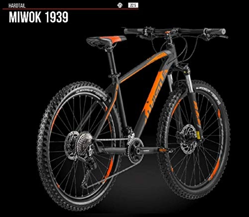 Bicicletas de montaña : ciclos puzone Whistle miwok 1939Gama 2019, Black- Neon Orange Matt, 41 CM -S