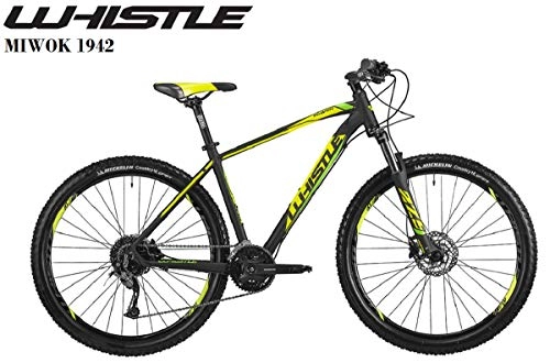 Bicicletas de montaña : ciclos puzone Whistle miwok 1942Gama 2019, Black- Neon Yellow Matt, 46 CM - M