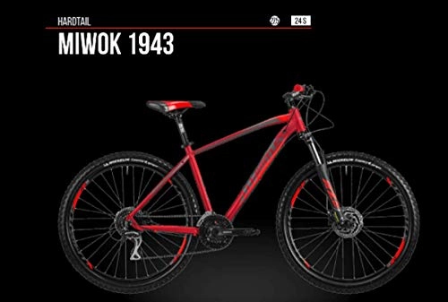 Bicicletas de montaña : ciclos puzone Whistle miwok 1943Gama 2019, NICKELRED- Neon Red Matt, 46 CM - M