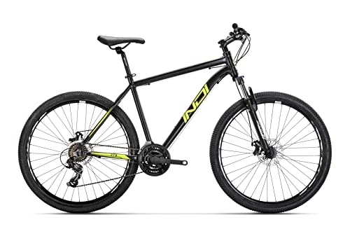 Bicicletas de montaña : Conor Indi 27 18 Am Bicicleta, Adultos Unisex, Negro / Amarillo, Grande