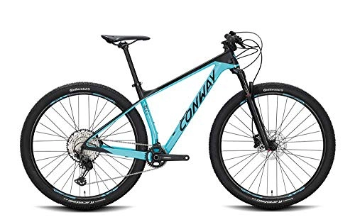 Bicicletas de montaña : ConWay RLC 4 Bicicleta de montaña para hombre, de montaña, ciclismo, color turquesa y negro mate, 2020, altura de 44 cm