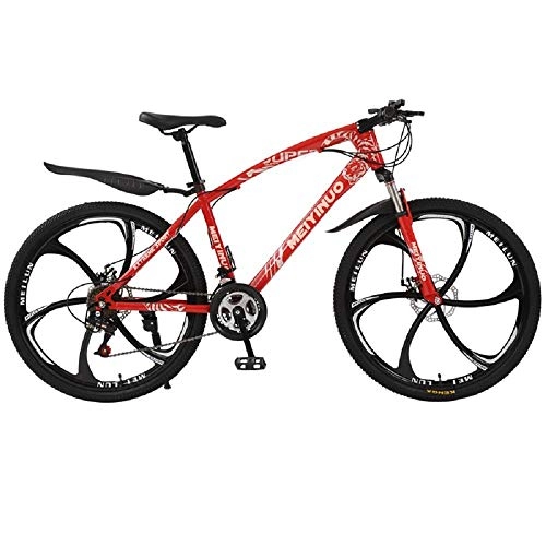 Bicicletas de montaña : CYCC Mountain Bike Off-Road Lightweight Dual Disc Brake Shock Absorption Variable Speed ​​Urban Highway Men and Women Adult 27-Speed-Rojo_26 Pulgadas