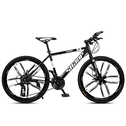 Bicicletas de montaña : Dafang Bicicleta de montaña Plegable Bicicleta para Adultos de 26 Pulgadas Bicicleta para Estudiantes de 30 velocidades-Diez Cuchillos Negros_30