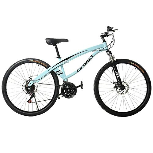 Bicicletas de montaña : DGAGD Bicicleta de montaña de 24 Pulgadas, luz de Velocidad Variable, para Adultos, 21 velocidades, radios, Rueda, Azul