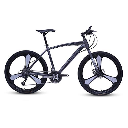 Bicicletas de montaña : DGAGD Bicicleta de montaña de 26 Pulgadas Bicicleta de Carretera Ligera para Adultos Bicicleta de Velocidad Variable Tri-Cutter-Negro y Plata_27 velocidades