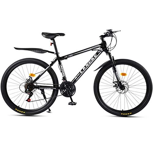 Bicicletas de montaña : DGAGD Bicicleta de montaña de 26 Pulgadas con Rueda de radios de Velocidad Variable para Hombres y Mujeres-Negro_30 velocidades