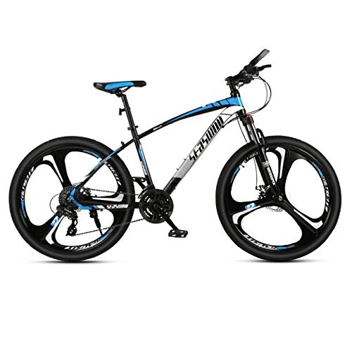 Bicicletas de montaña : DGAGD Bicicleta de montaña de 27, 5 Pulgadas para Hombres y Mujeres, para Adultos, Ultraligera, para Carreras, Bicicleta Ligera, Tri-Cutter No. 1-Azul Negro_30 velocidades