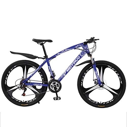 Bicicletas de montaña : Dsrgwe Bicicleta de Montaña, Bicicleta de montaña, Marco de Acero al Carbono Bicicletas Hardtail, Doble Disco de Freno y suspensión Delantera, 26" Rueda mag (Color : Blue, Size : 21 Speed)