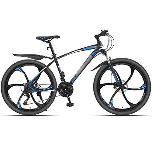 Bicicletas de montaña : DXIUMZHP Bicicletas De montaña Bicicleta Segura Y Cómoda, MTB De Velocidad Ajustable, 6 Ruedas De Corte, 21 / 24 Velocidades, Ruedas De 24 / 26 Pulgadas (Color : 24-Speed Blue, Size : 26inches)
