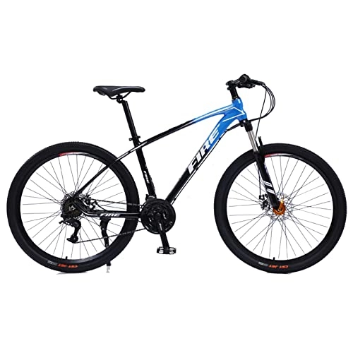 Bicicletas de montaña : EASSEN 26 / 27.5 / 29 Pulgadas Marco de aleación de Aluminio para la Bicicleta de montaña, Bicicleta de Descuento de velocidades de Velocidad Variable Adulta con Frenos de Black Blue- 27.5