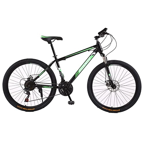 Bicicletas de montaña : EASSEN Bicicleta de montaña para adultos, marco de acero de alto carbono, 24" / 26" / 27.5" 30 velocidades de suspensión completa bicicleta con frenos de disco mecánicos duales