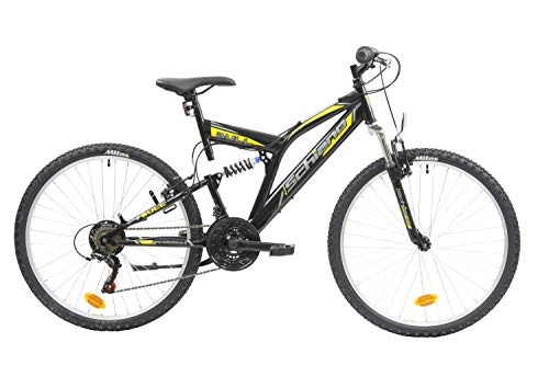 Bicicletas de montaña : F.lli Schiano Bull Bicicleta Montaa, Men's, Negro-Amarillo, 26