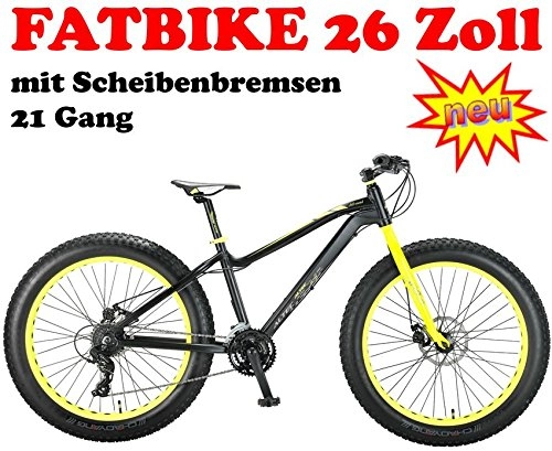 Bicicletas de montaña : fatbike 26 pulgadas 21 velocidades negro de color verde