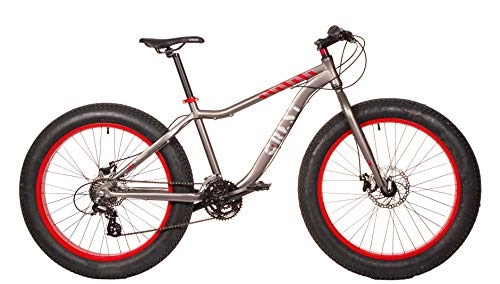 Bicicletas de montaña : FK Cycling Crest 4.1 Fat Bike 24V Shimano Acera / Altus 26"x4.0" Aluminio (L 19" Gris / roja)
