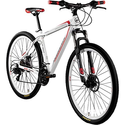 Bicicletas de montaña : Galano 29 Pulgadas MTB Toxic / Pulse - Frenos de Disco Shimano Tourney (Blanco / Rojo)