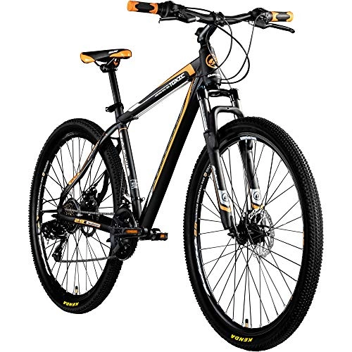 Bicicletas de montaña : Galano Bicicleta de montaña Toxic / Pulse de 29 pulgadas, frenos de disco Shimano Tourney (negro / naranja).
