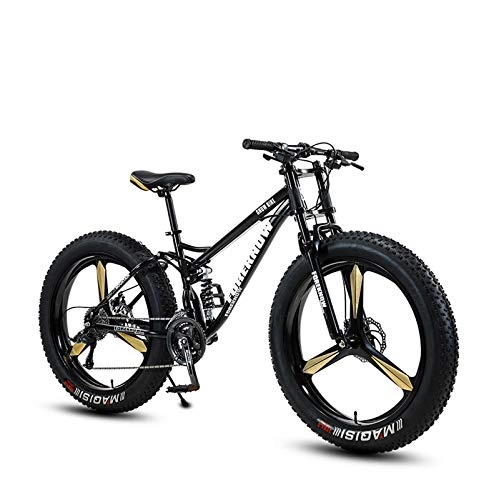 Bicicletas de montaña : GASLIKE Bicicleta de montaña con neumáticos gordos para Hombre para Adultos, Bicicletas de Nieve Ligeras, Marco de Acero al Carbono de Alta Resistencia, Freno de Disco Doble, C, 24speed