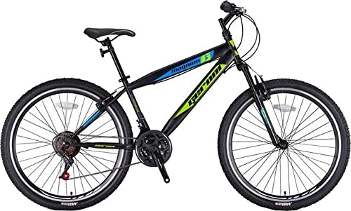 Bicicletas de montaña : Geroni Hardtail Magnum - Bicicleta de montaña (24", 36 cm, 21 g, freno de llanta), color negro y verde
