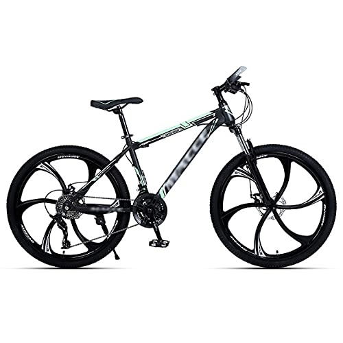 Bicicletas de montaña : GGXX 24 / 26 pulgadas bicicleta de montaña para adultos y jóvenes, 21 / 24 / 27 velocidad ligero 6 radios ruedas bicicletas de montaña frenos de disco dual suspensión horquilla