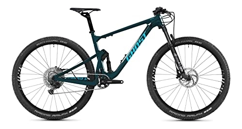 Bicicletas de montaña : Ghost Lector FS SF LC Essential 29R FullSuspension Mountain Bike 2022 - Bicicleta de montaña (XL / 51 cm), color azul petróleo y azul