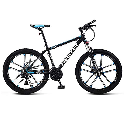 Bicicletas de montaña : GPAN 26 pollici Bici Mountain Bike Bicicletta Unisex, 21 velocità Bicicletta, MTB Hardtail Cornice, 85% Assemblata, Blue