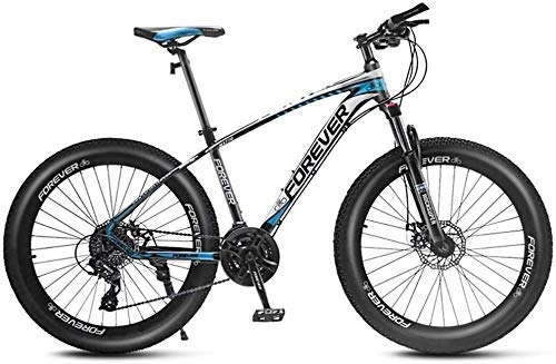 Bicicletas de montaña : GQQ Bicicletas de Montaa para Adultos de 24 ', Cuadros Fat Tire de Doble Suspensin Bicicleta de Velocidad Variable, Cuadro de Aluminio, Bicicleta de Montaa Todo Terreno, C, 27 Velocidades, una