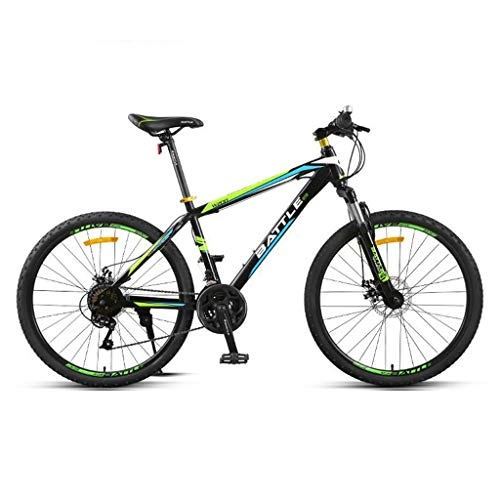 Bicicletas de montaña : GXQZCL-1 Bicicleta de Montaa, BTT, Bicicleta de montaña, 26" Marco de Acero al Carbono Bicicletas Duro-Cola, Doble Disco de Freno Delantero Suspensin, 24 de Velocidad MTB Bike (Color : A)