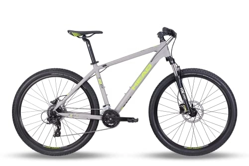 Bicicletas de montaña : HEAD Troy 2.0 Bicicleta de montaña, Adultos Unisex, Gris Claro / Verde Mate, 41