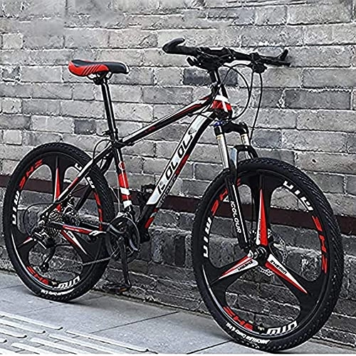 Bicicletas de montaña : HHORB Bicicleta De Montaña De 26 Pulgadas, Cuadro De Aluminio Ligero, Freno De Disco Doble, Bicicleta De Montaña Rígida, Negro Rojo, 30 Velocidades