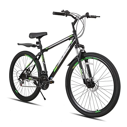 Bicicletas de montaña : Hiland Bicicleta de Montaña de 26 Pulgadas, 21 Velocidades, Delantera y Trasera Freno MTB, Color Gris…