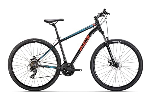 Bicicletas de montaña : INDI 29 Disco Mecanico 18 Bicicleta, Adultos Unisex, Negro / Rojo, Grande