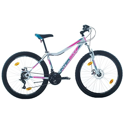 Bicicletas de montaña : Interbike Tornado 27, 5 Pulgadas Bicicleta de Montaña MTB Frenos de Disco, Shimano 21 Velocidades para Mujer