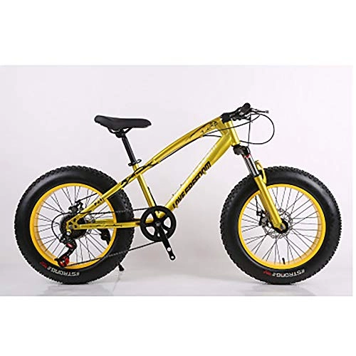 Bicicletas de montaña : JAEJLQY Bicicleta de Montaña de 7 / 21 / 24 / 27 velocidades de 26 / 20 Pulgadas de Acero o Marco de Aluminio Rojo y Negro aviable MTB, Gold+20in, 27