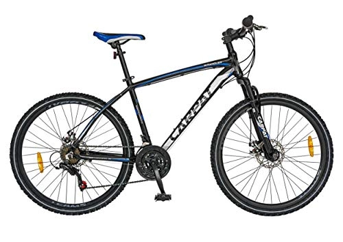 Bicicletas de montaña : JISU Bicicleta Montaa Aluminio MTB-HT 18 Pulgadas (Black Blue)