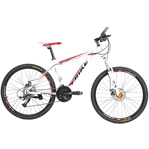 Bicicletas de montaña : JLASD Bicicleta de montaña Mountainbike 26 Pulgadas De Bicicletas De Montaña De 21 Plazos De Envío Ligero De Aleación De Aluminio Marco Suspensión Delantera Freno De Disco Rayo Rueda (Color : White)