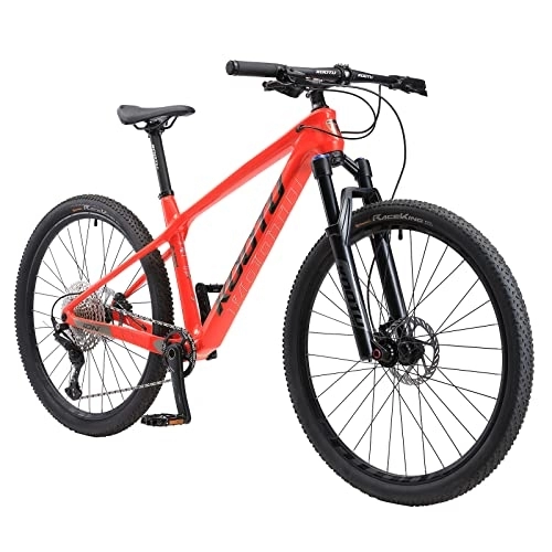 Bicicletas de montaña : KOOTU Bicicleta de montaña Carbono, MTB 27.5 29 Pulgadas con Cuadro de Carbono de 12 velocidades para Adultos, Bicicleta de Carbono con Freno de Disco Cola Dura de MTB Shimano DEORE M6100