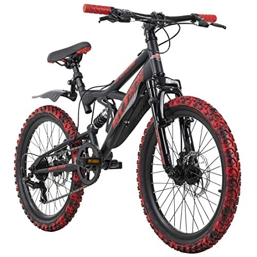 Bicicletas de montaña : KS Cycling Bliss Pro Bicicleta de montaña Infantil, Altura, Color, Unisex niños, Rojo / Negro, 20 Zoll, 33 cm