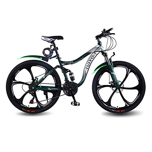 Bicicletas de montaña : KVIONE T9 Bicicleta de montaña para Mujeres y Hombres MTB Bicicletas Ruedas de 26 Pulgadas Freno de Disco de 24 velocidades