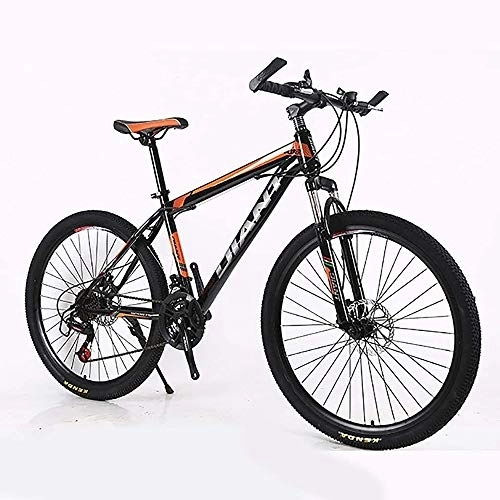 Bicicletas de montaña : L&WB Bicicletas De Montaña para Adultos De 26 Pulgadas De Acero Al Carbono Trail Mountain Bike High Carbon Steel Full Spring Frame Bicicletas, B, 24speed