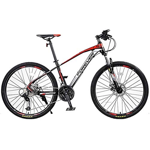Bicicletas de montaña : LDDLDG - Bicicleta de montaña (26 pulgadas, 27 velocidades, aleación de aluminio, suspensión delantera, unisex, color rojo)