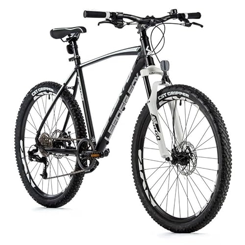 Bicicletas de montaña : Leader Fox Factor - Bicicleta de montaña (26", aluminio, 8 velocidades, frenos de disco, altura de 46 cm), color blanco y negro