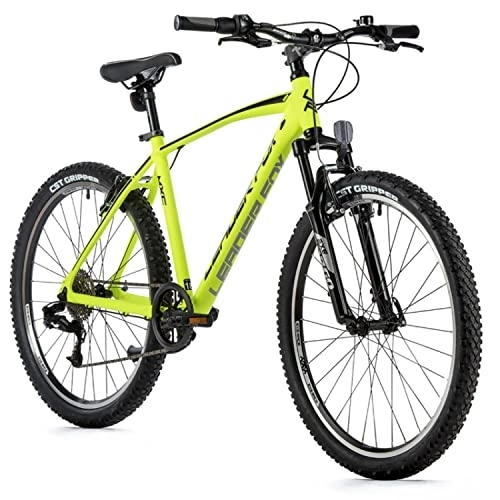 Bicicletas de montaña : Leader Fox MXC - Bicicleta de montaña (26 pulgadas, aluminio, 8 velocidades, 41 cm), color amarillo neón
