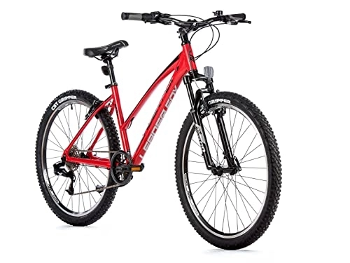 Bicicletas de montaña : Leader Fox MXC - Bicicleta de montaña para mujer (26 pulgadas, 8 velocidades, 36 cm), color rojo