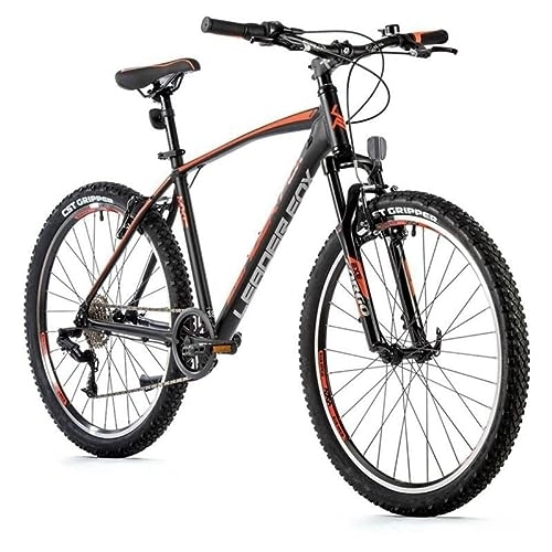 Bicicletas de montaña : Leader Fox MXC Gent - Bicicleta de montaña (26 pulgadas, aluminio, 8 velocidades, 36 cm), color negro y naranja